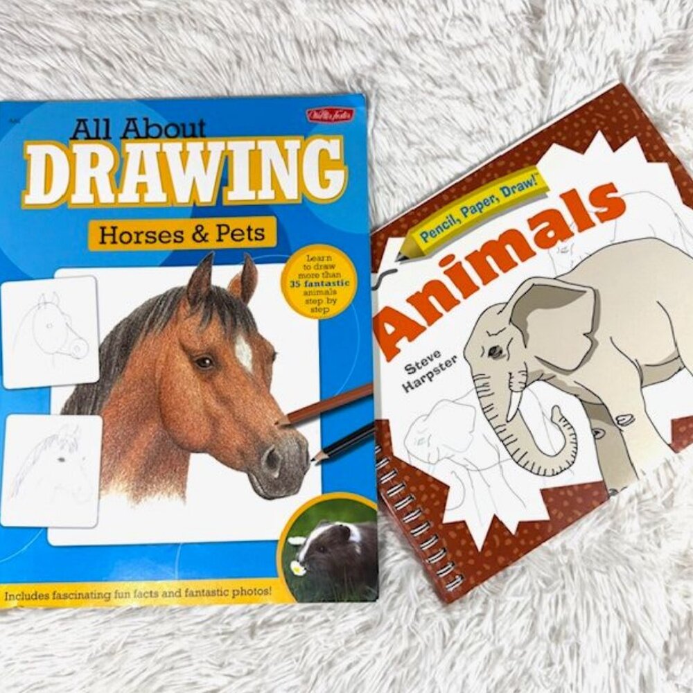 Drawing Horses and Pets + Pencil, Paper, Draw Animals Instruction Drawing Books